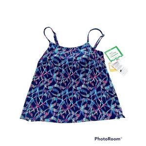 NWT Womens Sea Waves Skirtini Top size 6 built in bra UPF 50+ Lycra xtra life